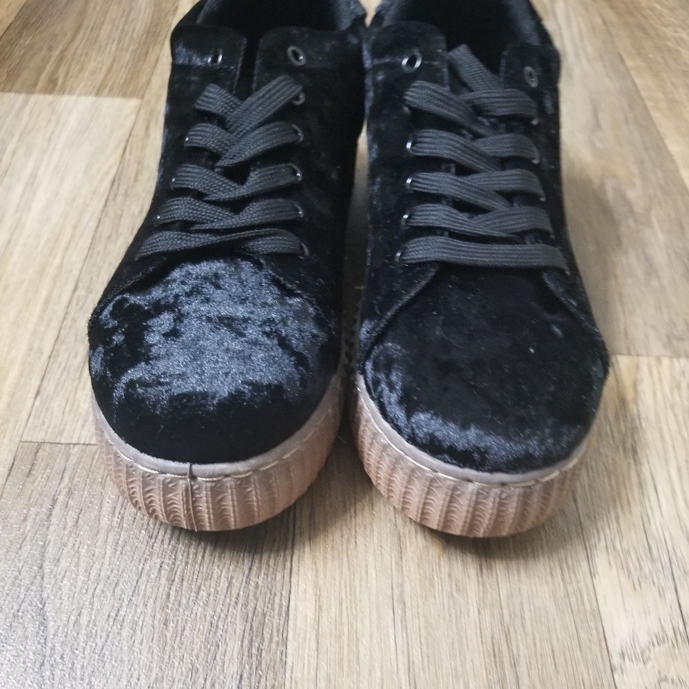 Quipid Crushed Velvet platform Sneakers - Picture 7 of 10